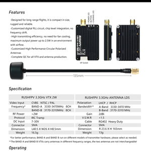 Módulo VTX de 3.3G y 2W Recién Lanzado para Drones de Carreras, Tres Niveles de VRX, Accesorios para Drones con Control Remoto de Video - Product Image 5