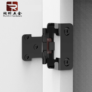 Charnière à ressort de style américain Runxin, charnière à fermeture automatique pour porte d'armoire en fer semi-couvert de 1,5 mm - Product Image 1