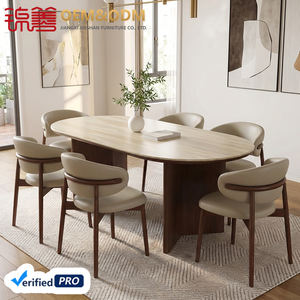 <span class=keywords><strong>Tavolo</strong></span> da Pranzo all'Ingrosso <span class=keywords><strong>di</strong></span> Tendenza con Supporto in Legno Massello e Piano in Lastra <span class=keywords><strong>di</strong></span> Roccia <span class=keywords><strong>di</strong></span> Travertino in Stile Moderno per Sala da Pranzo - Product Image 5