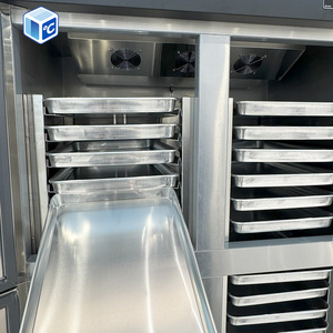 Réfrigérateur commercial vertical à quatre portes en acier inoxydable pour cuisine, avec refroidissement par air et tiroirs de rangement, modèle B - Product Image 2