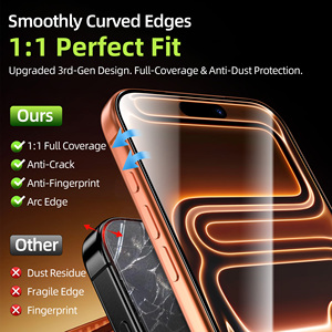 Protector <span class=keywords><strong>de</strong></span> Pantalla <span class=keywords><strong>de</strong></span> Vidrio Templado con Recubrimiento Oleofóbico <span class=keywords><strong>de</strong></span> 0.33mm, Cobertura Total y Privacidad para <span class=keywords><strong>iPhone</strong></span> 13, <span class=keywords><strong>14</strong></span>, 15 y 16 con EASYAPP - Product Image 3