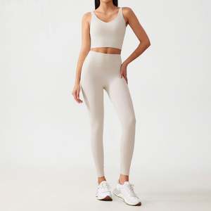 Conjuntos de Yoga Personalizables de Alta Calidad para Mujer, Moda 2025, Spandex/Nailon, Cintura Elástica Sólida, 2 Piezas, Secado Rápido, Sin Costuras - Product Image 2