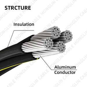 Cable ABC trenzado superior 4*16 2X25mm2 ABC Cable de alimentación aérea de aluminio Cable eléctrico Farolas Cable ABC - Product Image 3