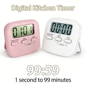 Nuovo Timer Digitale Mini Magnetico Ecologico da Cucina con Supporto, Timer Elettronico in ABS, Design Comune, Conto alla Rovescia per Studenti - Product Image 1