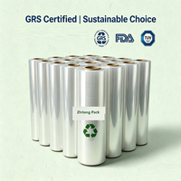 Film étirable flexible PCR 30% conforme PPWR, 90% recyclable, certifié GRS, film d'emballage pour palettes LLDPE, marché européen, plastique 50cm
