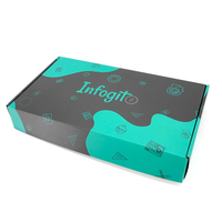 Caja de reloj corrugada personalizada con impresión en negro al por mayor, caja de papel artesanal con logotipo privado, caja de regalo vacía para reloj
