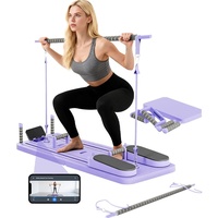 Nouvelle planche abdominale multifonctionnelle avec rebond automatique, ensemble de planches de Pilates portables avec logo personnalisé, matériau PP