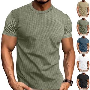 เสื้อยืดแขนสั้นผ้าซีร์ซัคเกอร์ผู้ชายสั่งทำพิเศษ พิมพ์ลายโลโก้ 150GSM ไนลอนผสมสแปนเด็กซ์ เสื้อลำลองสไตล์สตรีทแวร์ - Product Image 3