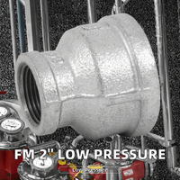 Coude de raccordement rainuré en fonte malléable de 2 pouces pour sprinkler basse pression FM, type à emboîtement pour alimentation en eau