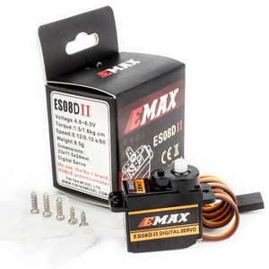 เซอร์โว EMAX ES08D II 8.6 กรัม รุ่นมินิ เกียร์พลาสติก ดิจิตอล 4.8-6V แรงบิด 2 กก. 0.10 วินาที 23x11.5x24 มม. สำหรับรถบังคับวิทยุและโดรน ขายดี - Product Image 5