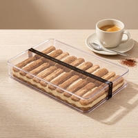Boîte à gâteau en plastique transparente, pliable, pour dessert d'anniversaire, mariage, pâtisserie, emballage cadeau