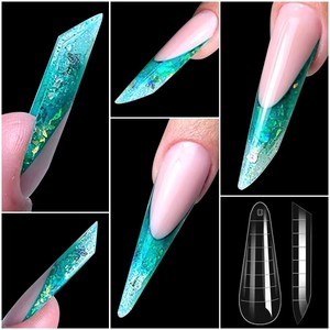 <span class=keywords><strong>AILLSA</strong></span> OEM 288PCs Dual Forms Nails Poly Extension Gel Mold Nail Form 4 Estilos Fast Builder UV Gel Nail Tips Molde DE MANICURA - Product Image 6