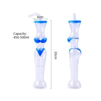 Gobelet réutilisable en PET exquis en forme d'humanoïde pour fête à la plage ou cocktail