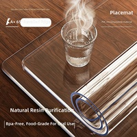 Nappe de table en PVC souple transparente écologique – Imperméable, résistante à l'huile, à la chaleur, facile à nettoyer, anti-rayures, personnalisable