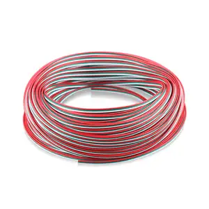 22AWG kawat listrik 3 kabel inti 3Pin konduktor kawat ekstensi untuk Strip LED RGB 5050 2835 3 warna kabel tembaga timah