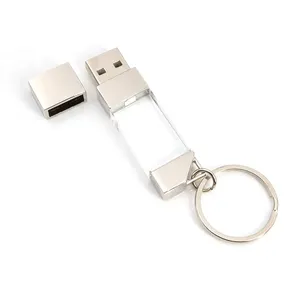 Custom 8GB USB 3.0 Flash Drive Transparent Glass 3D Logo 64GB 32GB 16GB 8GB USB Stick 2.0 USB Memory with Your Logo Customized