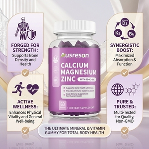 Gomitas Halal OEM de Calcio, Magnesio y Zinc con Omega 3, Suplementos para la Salud Inmunológica y Ósea, Vitaminas <span class=keywords><strong>D3</strong></span> y <span class=keywords><strong>K2</strong></span>, B6, <span class=keywords><strong>Ca</strong></span>, Mg, Zn - Product Image 3