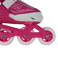 Patins à roulettes en ligne HEAD Aggressive Pink, réglables, roues en PU, semelle en cuir, roulements ABEC-5, certifiés EN13843