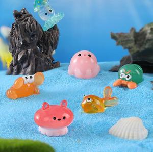 Accesorios de decoración de paisaje 3D animales marinos artesanía de resina miniatura estrella de mar pulpo adornos de resina - Product Image 3