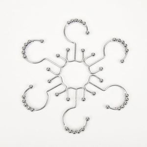 2023 Wholesale Rust-proof Waterproof High Quality Decorative Brushed Nickel Double-sided Shower <b>Curtain</b> Hooks - Product Image 3