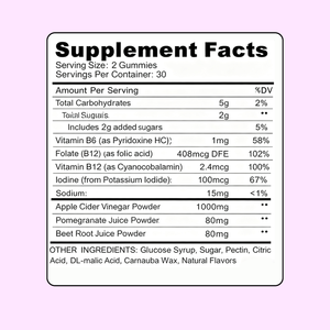 Gomitas de Vitamina B12 de Alta Potencia con Vinagre de Sidra de Manzana, Apoya el Metabolismo y la Energía, Suplemento Energético Vegano - Product Image 6