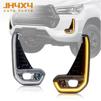 Nouvelles protections de feux antibrouillard DRL noires 12V ABS pour accessoires de pick-up 4x4 Hilux Revo 2021+
