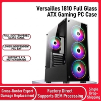 Customized Mini ITX Mid Tower Desktop Computer Chassis Case Tempered Glass Black ATX/MATX PC Office Case