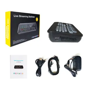 Zoomking brand new chroma key type c video live streaming 4 channel H DMI video switcher mixer for multi view live production