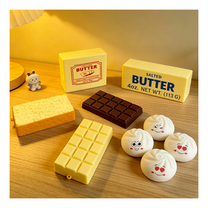 Trendy Food <b>Squishy</b> Collection Butter Chocolate Bread Dumpling Slow Rising Soft PU Foam Squeeze Toy Anxiety Relief Gift - Product Image 2