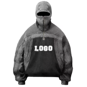 Pull à Capuche Homme Grande Taille 2026, Coton Lourd, Lavage Acide, Qualité Supérieure, Personnalisable avec Logo - Product Image 1