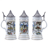 Tasses à vin allemandes personnalisées de haute qualité, grand format, style américain, en aluminium et porcelaine avec couvercle, pour usage vinifère, OEM/ODM pris en charge