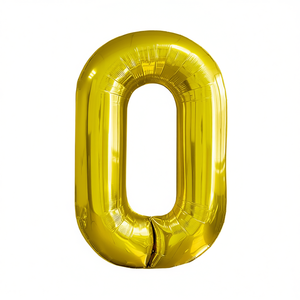 Ballon Chiffre Amour Doré 45cm en Aluminium Métallisé pour Décorations de Fête d'Anniversaire - Product Image 3