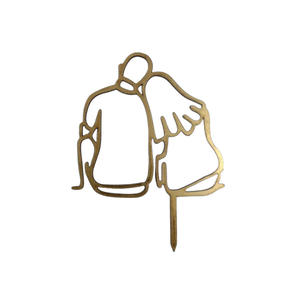 Adorno de <span class=keywords><strong>Pastel</strong></span> Acrílico con Línea Simple de Pareja <span class=keywords><strong>para</strong></span> el Día de San Valentín 2024, Adorno de <span class=keywords><strong>Pastel</strong></span> de Hombre y <span class=keywords><strong>Mujer</strong></span> Tomados de la Mano - Product Image 6