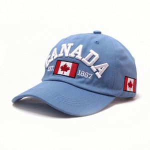 Casquettes de baseball 6 panneaux en polyester/coton de qualité supérieure, brodées en 3D du drapeau canadien, personnalisables, pour le sport et les occasions formelles, vente en gros pour fabricants - Product Image 6
