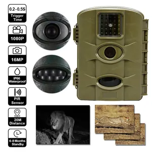 Caméra de surveillance d'observation animale 1080P Caméras de chasse nocturne pour la faune Caméra de sécurité à domicile