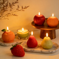 Fruitvormige handgemaakte biologische milieuvriendelijke geurkaarsen, schattige novelty aroma kaarsen, lage minimale bestelhoeveelheid voor Vaderdag, Diwali, thuisgebruik
