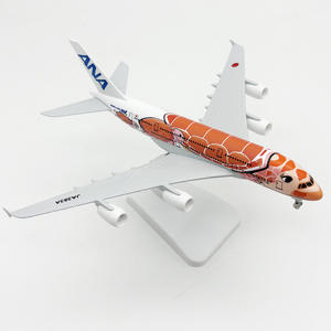 Масштабная модель самолета Airbus A380 ANA (18 см, 1:350) с логотипом Turtle, литая из металла, с колесами - Product Image 5