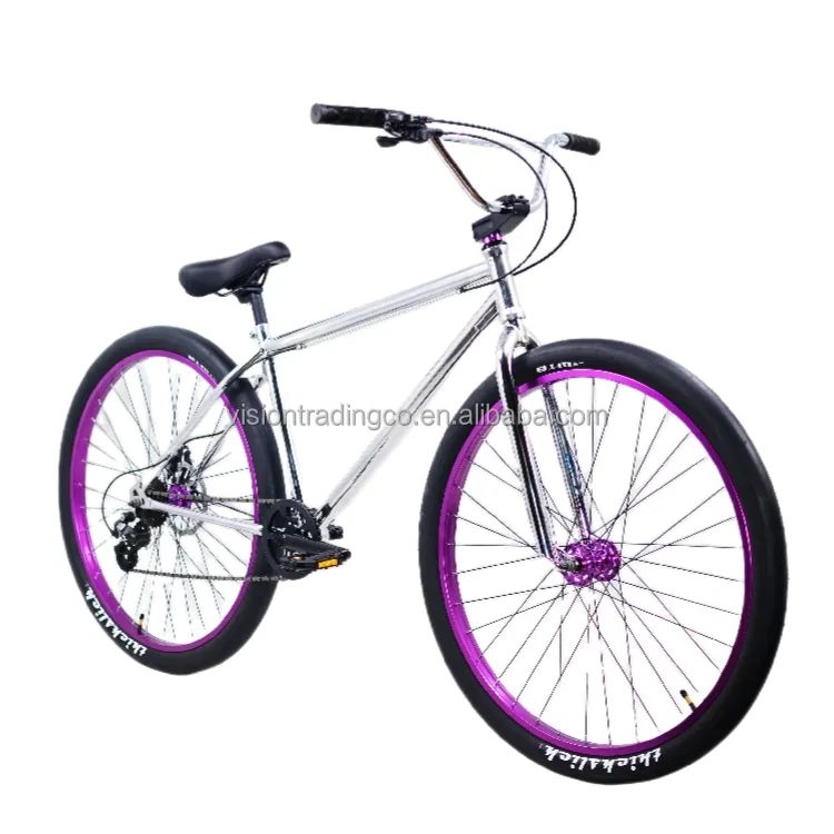 BMX 29 pouces fabriqué avec 4130 crmoly pour la rue et le wheelie avec systèmes de vitesse et freins à disque