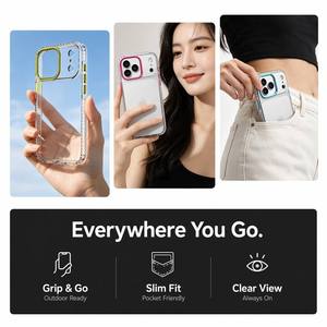 เคสโทรศัพท์ใส TPU พร้อมกรอบเลนส์โลหะและปุ่มโลหะสำหรับ <span class=keywords><strong>iPhone</strong></span> 17 16 Pro Max ป้องกันเหลือง กันกระแทก - Product Image 6