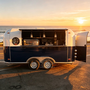 CE Certified Stainless Steel Truck Hot Dog Ice Cream Cart Mobile Burger Food Trailer - Product Image 1