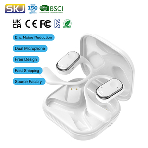 หูฟังกีฬาไร้สายแบบไร้สายหูฟังเอียร์บัดตัดเสียงรบกวน ENC หูฟังเอียร์บัดแบบเกี่ยวหูหูฟังเสียง Type-C หูฟังเทคโนโลยี - Product Image 1