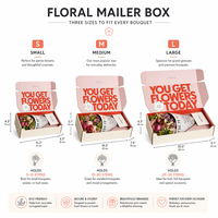 Boîte d'expédition pour fleurs en carton ondulé recyclable, personnalisée, imprimée et gaufrée, pour l'emballage de livraison de fleurs fraîches