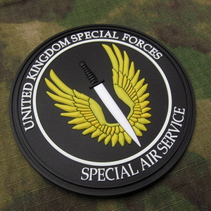 Épée en caoutchouc 3D des Forces spéciales britanniques avec ailes drôle tactique en gros Patch en silicone pour bricolage sweats à capuche zippés étiquette Applique - Product Image 5