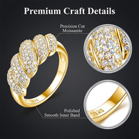 Bague complète en argent 925 incrustée de moissanite pour femme, nouveau style européen/américain, populaire, best-seller, tendance transfrontalière