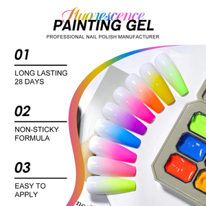 HONEY GIRL Fournitures pour ongles <span class=keywords><strong>pas</strong></span> chères en gros, collection de gel UV LED fluorescent, logo personnalisé, ensemble de gel néon à appliquer en 9 couleurs, écologique - Product Image 5