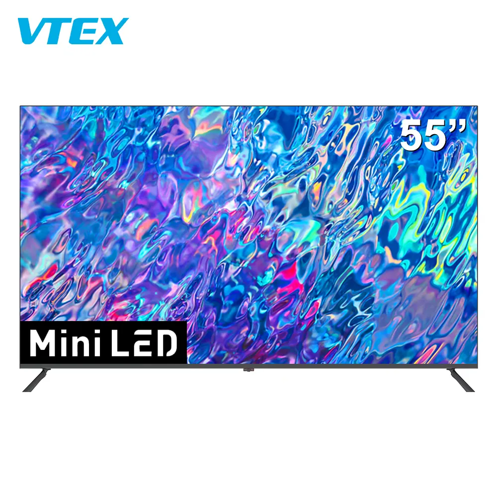55 65 polegadas mini led tv conjuntos de alta contraste imagem super brilhante Dvb-T2 atsc ultra hd android tv uhd 4k smart tv