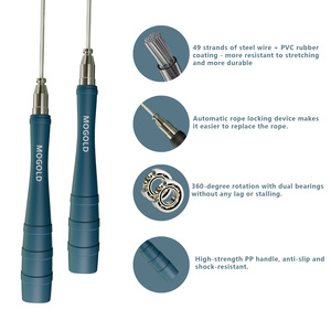 Mogold T102 Mang Tốc Độ Cao Tập Thể Dục Nhảy Dây Thép Dây Cáp Có Thể Điều Chỉnh 3M Chiều Dài Nhanh Chóng Tập Luyện Cao Cấp 20Kg + - Product Image 4