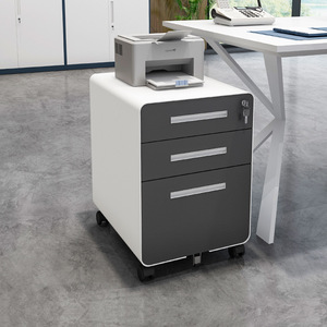 Sanjian Mobile File Cabinet 3 Drawer Lockable Office Storage Cabinet With Wheels Portable Organizer For Home Office Use - Product Image 2