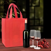 Sac de transport pour vin en PP non tissé personnalisé, capacité de 1, 2, 3, 4, 5, 6 bouteilles, sac fourre-tout non tissé personnalisé pour le stockage et les cadeaux de vin et de spiritueux