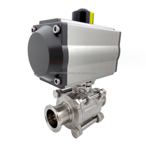 Thép không gỉ 1inch 3PC khí nén bao gồm tất cả các van bi với vệ sinh nhanh chóng kết nối không khí actuated Hệ thống điều khiển tự động - Product Image 5